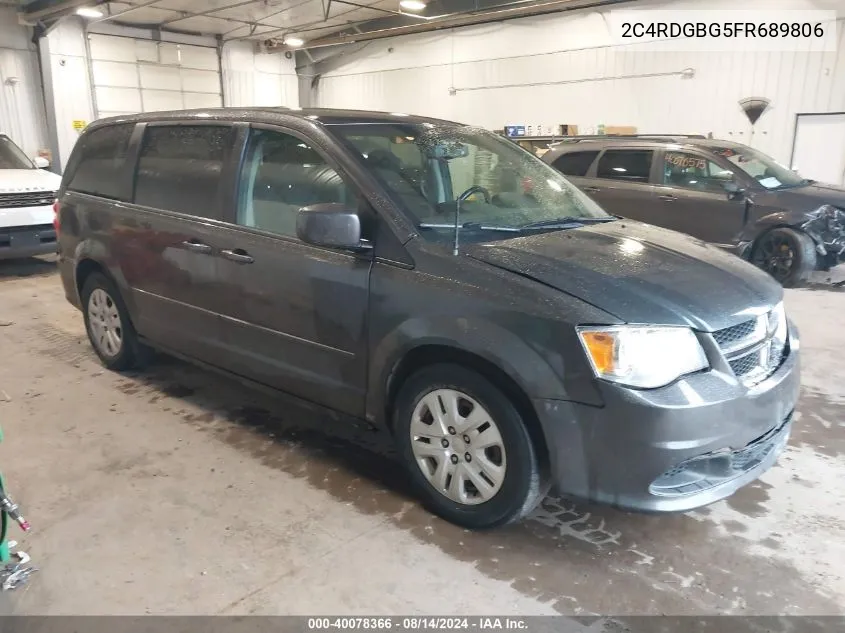 2015 Dodge Grand Caravan Se Plus VIN: 2C4RDGBG5FR689806 Lot: 40078366