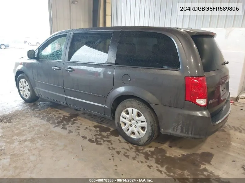 2C4RDGBG5FR689806 2015 Dodge Grand Caravan Se Plus