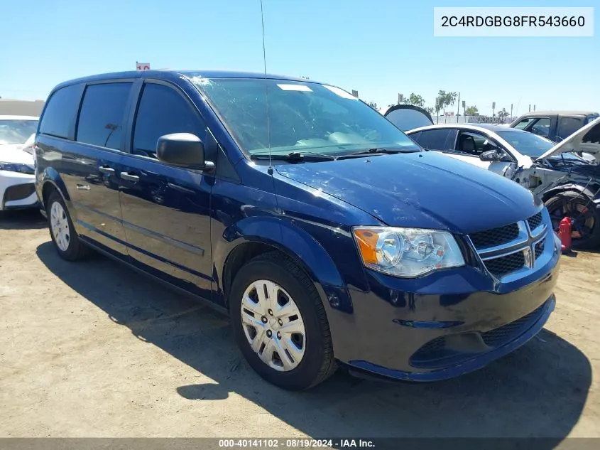 2015 Dodge Grand Caravan American Value Pkg VIN: 2C4RDGBG8FR543660 Lot: 40141102