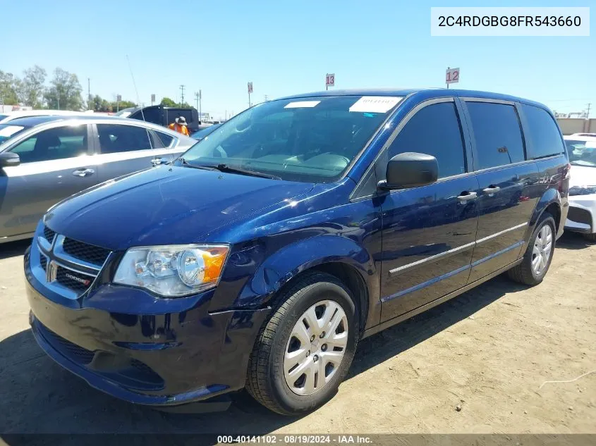 2015 Dodge Grand Caravan American Value Pkg VIN: 2C4RDGBG8FR543660 Lot: 40141102