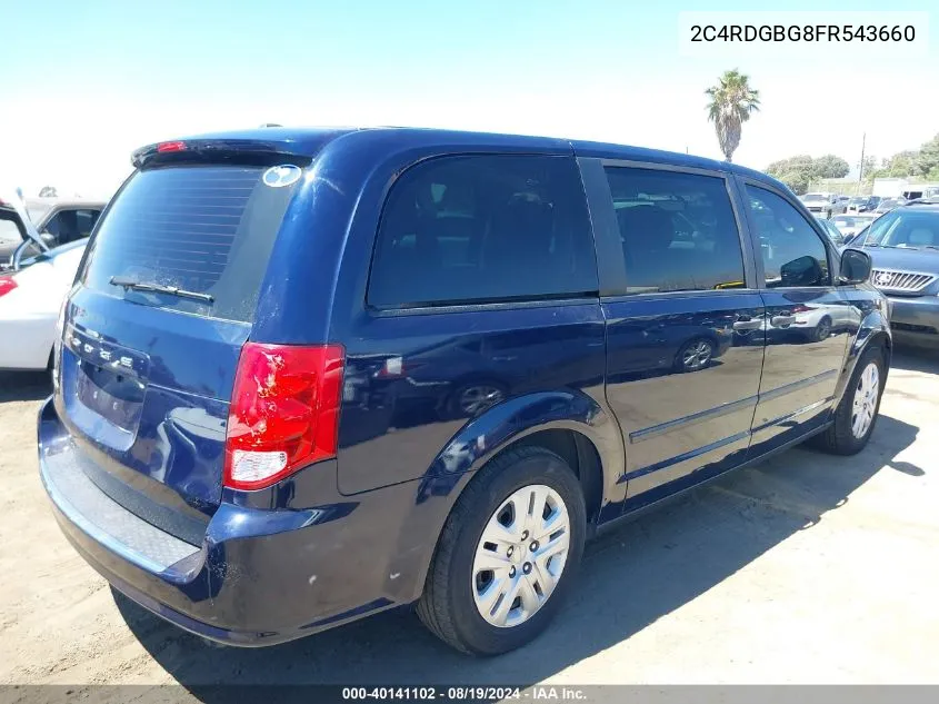 2015 Dodge Grand Caravan American Value Pkg VIN: 2C4RDGBG8FR543660 Lot: 40141102