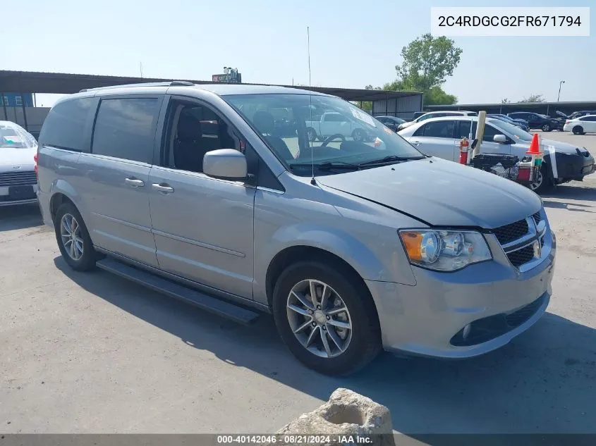 2C4RDGCG2FR671794 2015 Dodge Grand Caravan Sxt Plus