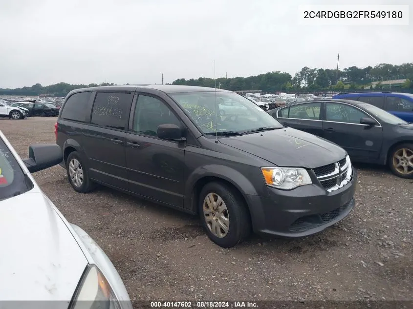 2C4RDGBG2FR549180 2015 Dodge Grand Caravan Se