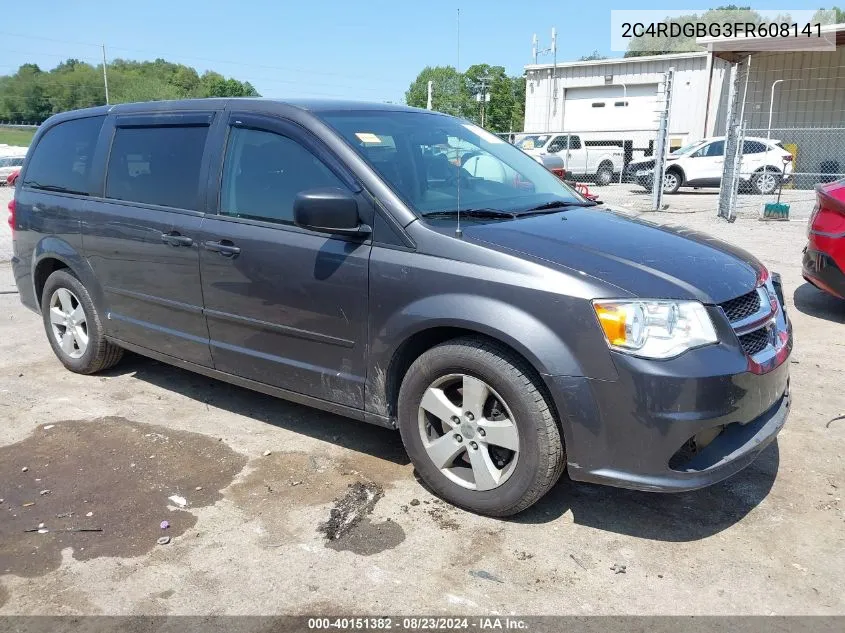 2015 Dodge Grand Caravan Se VIN: 2C4RDGBG3FR608141 Lot: 40151382