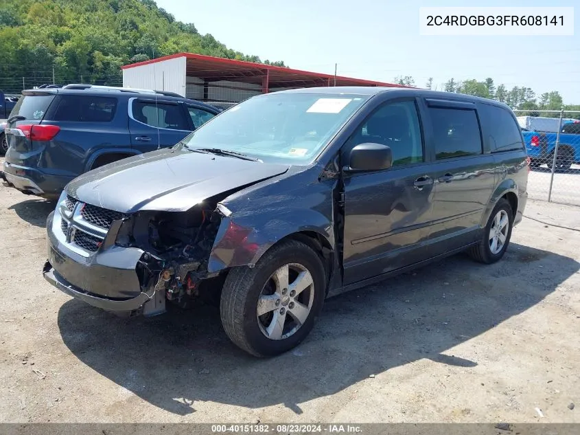 2015 Dodge Grand Caravan Se VIN: 2C4RDGBG3FR608141 Lot: 40151382