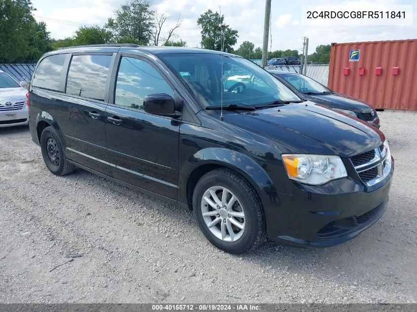 2015 Dodge Grand Caravan Sxt VIN: 2C4RDGCG8FR511841 Lot: 40155712