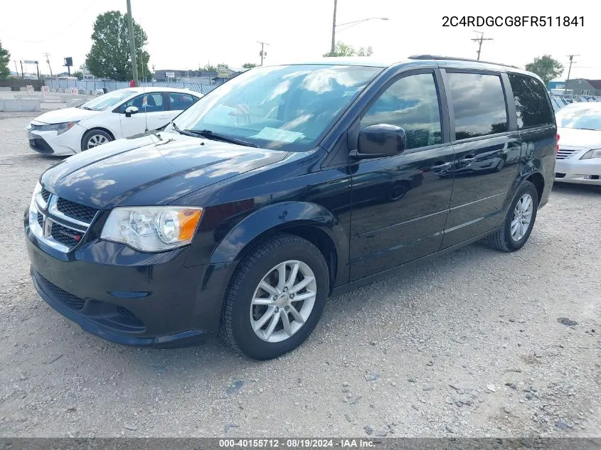 2015 Dodge Grand Caravan Sxt VIN: 2C4RDGCG8FR511841 Lot: 40155712