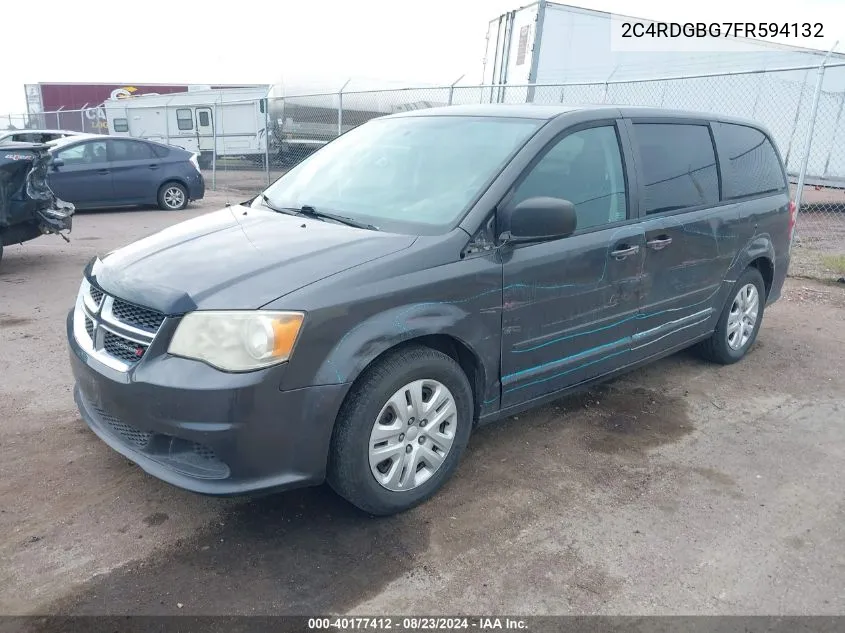 2015 Dodge Grand Caravan Se VIN: 2C4RDGBG7FR594132 Lot: 40177412