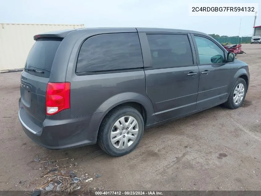 2C4RDGBG7FR594132 2015 Dodge Grand Caravan Se