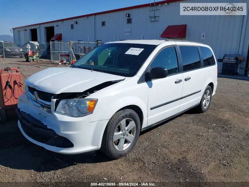 2C4RDGBGXFR640245 2015 Dodge Grand Caravan Se/Sxt