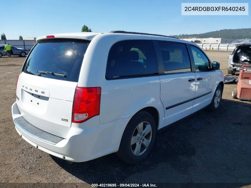 2C4RDGBGXFR640245 2015 Dodge Grand Caravan Se/Sxt