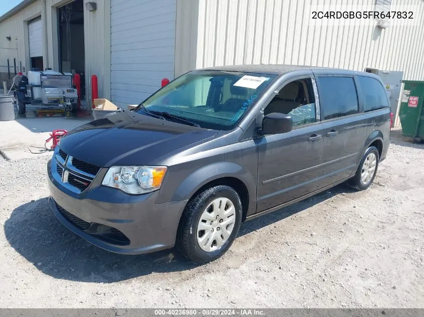 2C4RDGBG5FR647832 2015 Dodge Grand Caravan Se