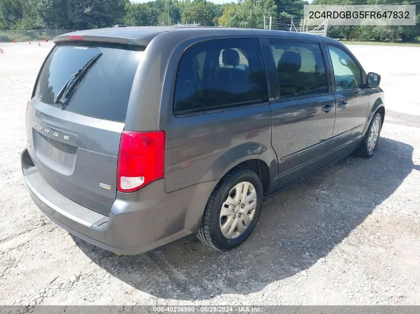 2C4RDGBG5FR647832 2015 Dodge Grand Caravan Se