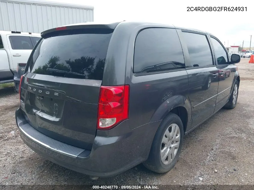 2C4RDGBG2FR624931 2015 Dodge Grand Caravan Se