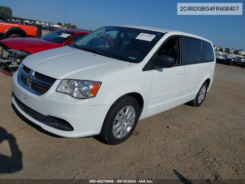 2015 Dodge Grand Caravan Se VIN: 2C4RDGBG4FR608407 Lot: 40276666