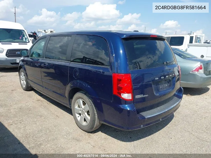 2C4RDGBG8FR581664 2015 Dodge Grand Caravan Se