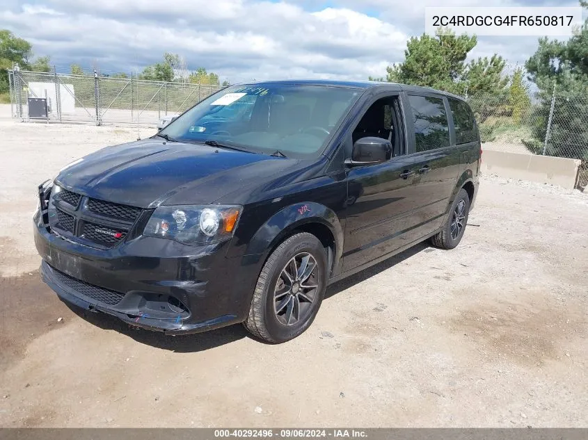 2015 Dodge Grand Caravan Sxt VIN: 2C4RDGCG4FR650817 Lot: 40292496