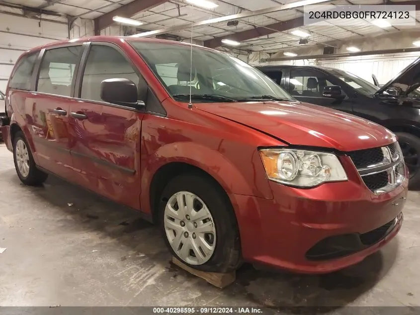 2015 Dodge Grand Caravan American Value Pkg VIN: 2C4RDGBG0FR724123 Lot: 40298595