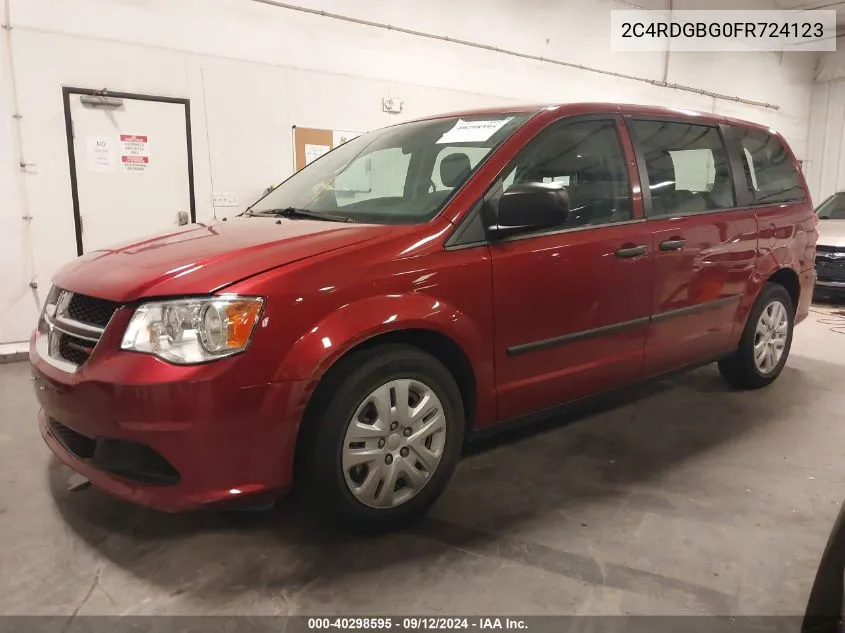 2015 Dodge Grand Caravan American Value Pkg VIN: 2C4RDGBG0FR724123 Lot: 40298595