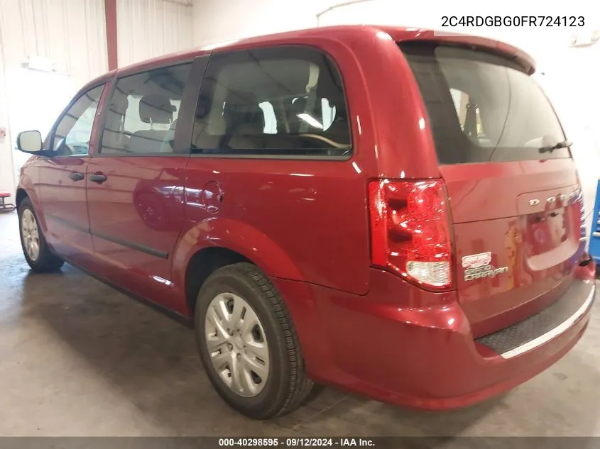 2015 Dodge Grand Caravan American Value Pkg VIN: 2C4RDGBG0FR724123 Lot: 40298595