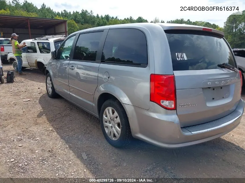 2C4RDGBG0FR616374 2015 Dodge Grand Caravan Se