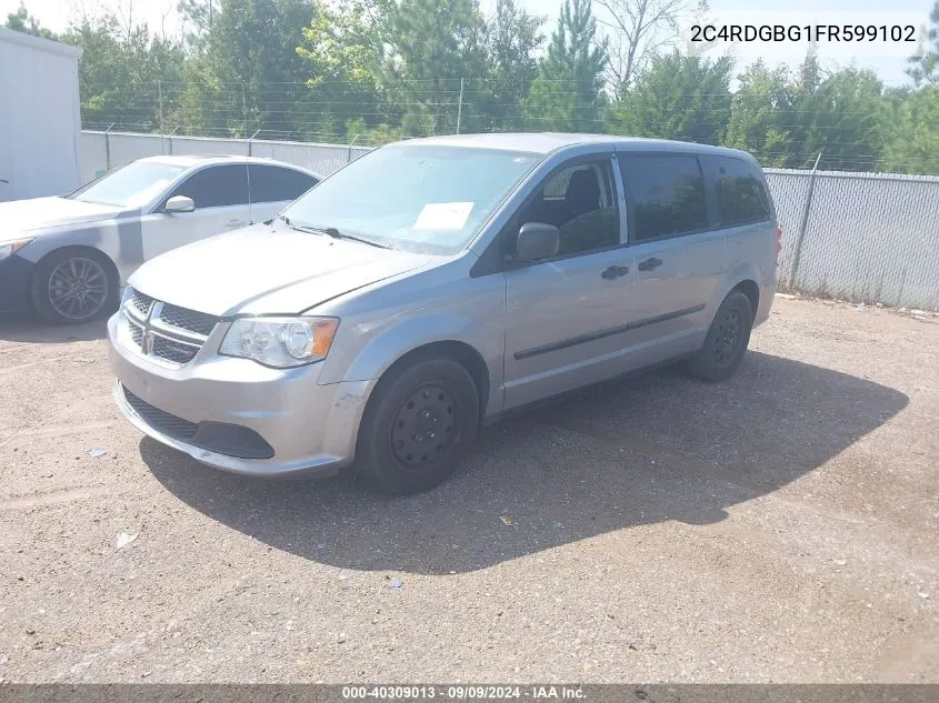 2015 Dodge Grand Caravan American Value Pkg VIN: 2C4RDGBG1FR599102 Lot: 40309013