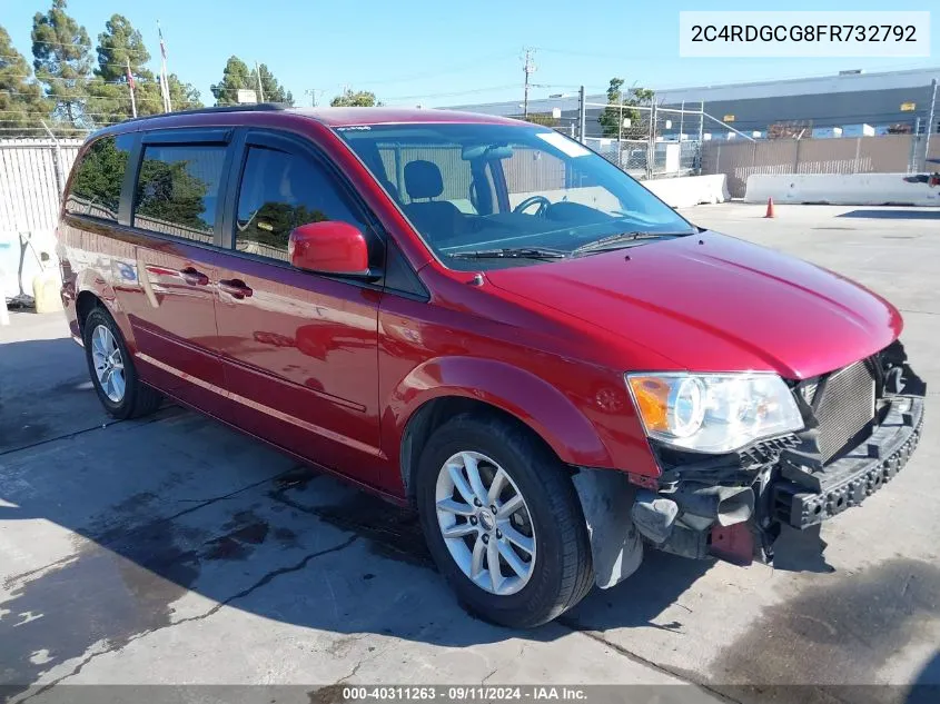 2015 Dodge Grand Caravan Sxt VIN: 2C4RDGCG8FR732792 Lot: 40311263