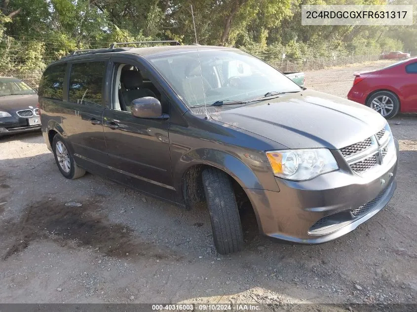 2015 Dodge Grand Caravan Sxt VIN: 2C4RDGCGXFR631317 Lot: 40316003