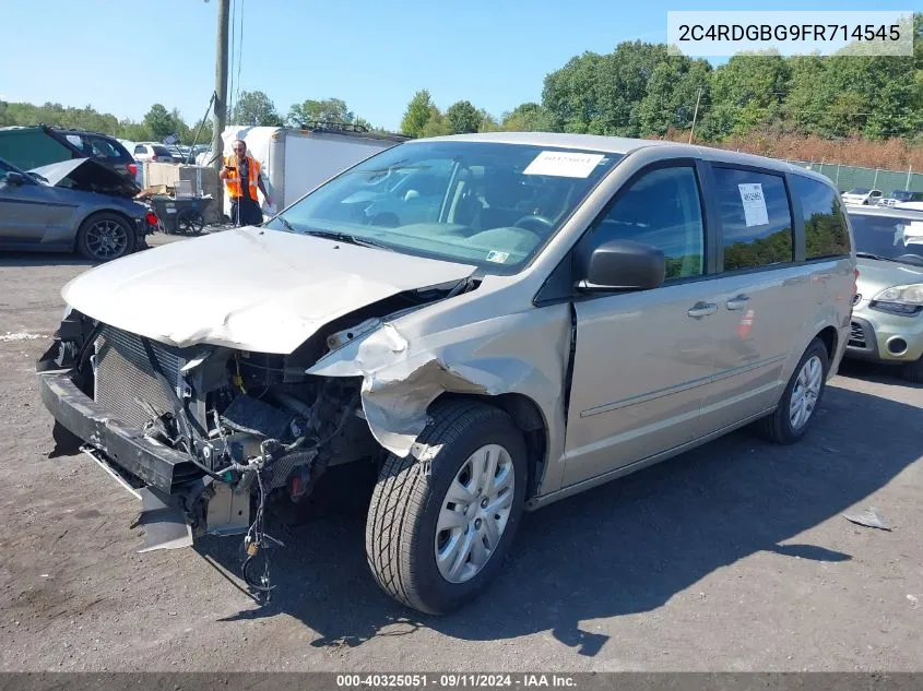 2015 Dodge Grand Caravan Se VIN: 2C4RDGBG9FR714545 Lot: 40325051