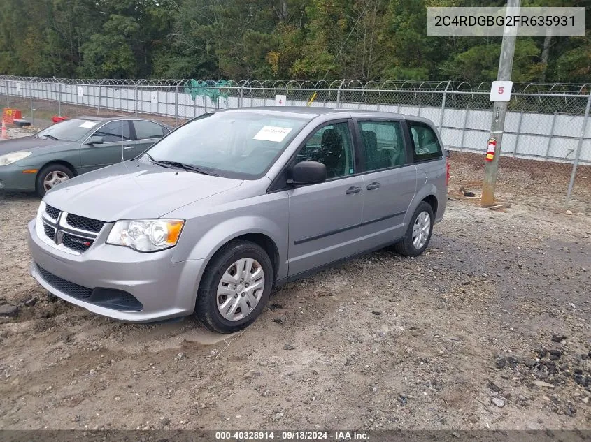 2C4RDGBG2FR635931 2015 Dodge Grand Caravan Se