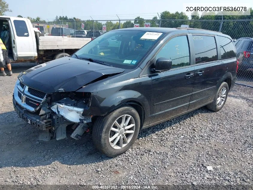 2C4RDGCG3FR536078 2015 Dodge Grand Caravan Sxt