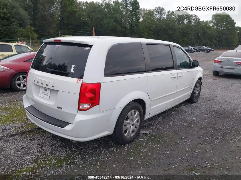 2C4RDGBGXFR650080 2015 Dodge Grand Caravan Se