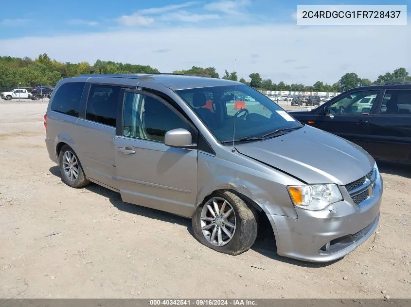 2015 Dodge Grand Caravan Sxt Plus VIN: 2C4RDGCG1FR728437 Lot: 40342541