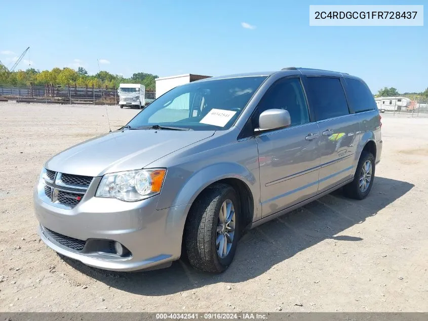 2015 Dodge Grand Caravan Sxt Plus VIN: 2C4RDGCG1FR728437 Lot: 40342541