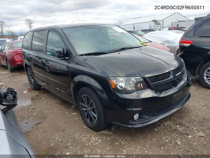 2C4RDGCG2FR650511 2015 Dodge Grand Caravan Sxt