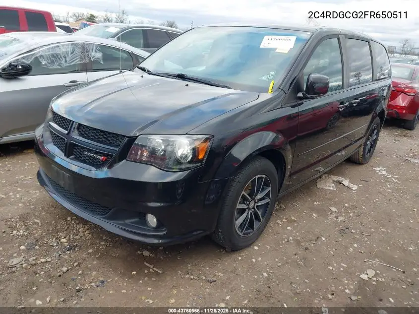 2C4RDGCG2FR650511 2015 Dodge Grand Caravan Sxt
