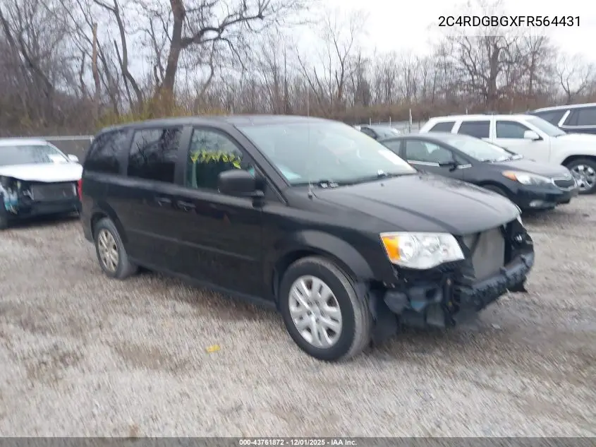 2C4RDGBGXFR564431 2015 Dodge Grand Caravan Se