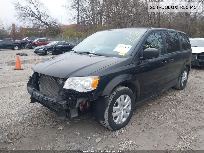 2C4RDGBGXFR564431 2015 Dodge Grand Caravan Se
