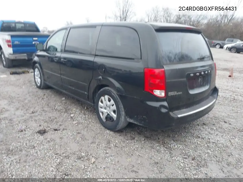 2C4RDGBGXFR564431 2015 Dodge Grand Caravan Se