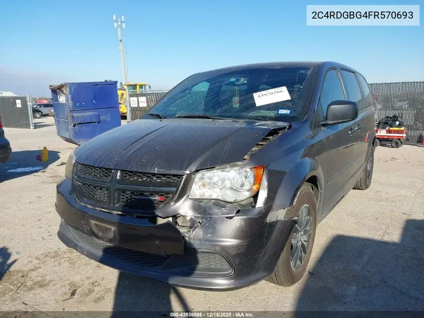 2C4RDGBG4FR570693 2015 Dodge Grand Caravan Se