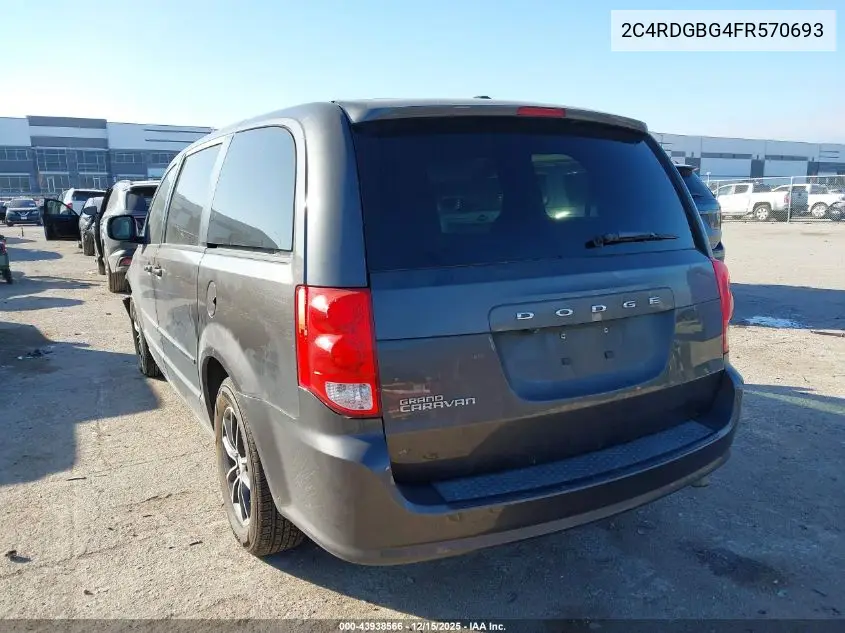 2C4RDGBG4FR570693 2015 Dodge Grand Caravan Se