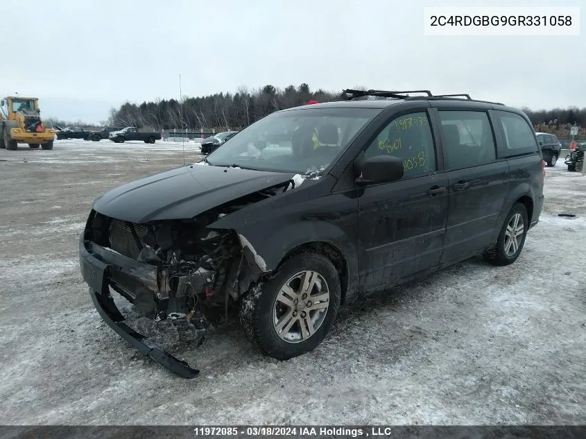 2016 Dodge Grand Caravan Se/Sxt VIN: 2C4RDGBG9GR331058 Lot: 11972085