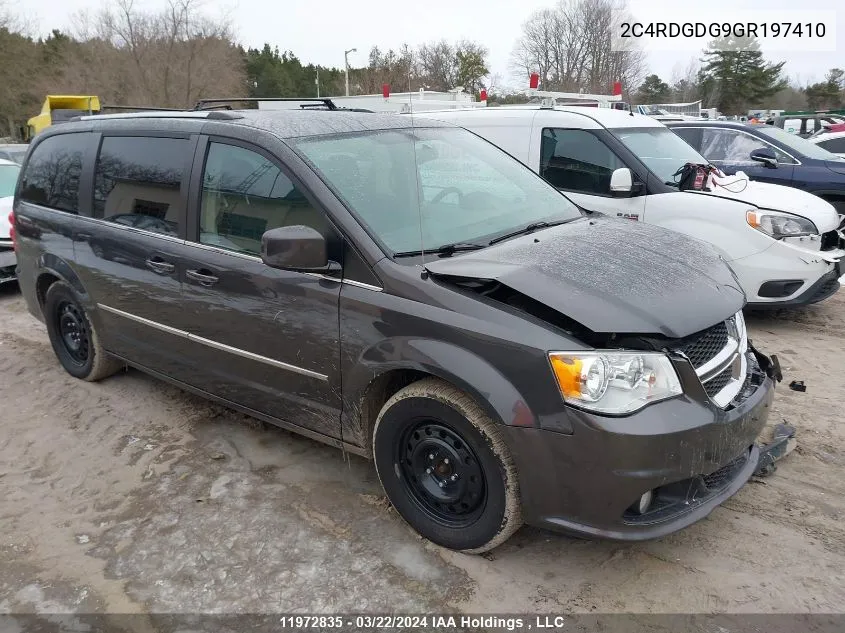 2016 Dodge Grand Caravan Crew VIN: 2C4RDGDG9GR197410 Lot: 11972835