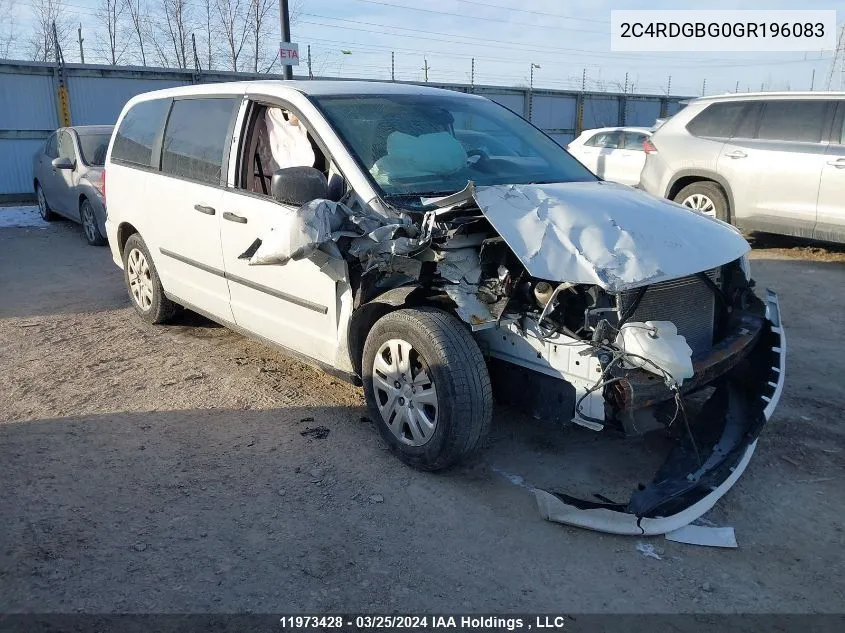 2C4RDGBG0GR196083 2016 Dodge Grand Caravan Se