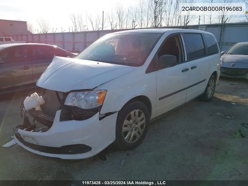 2C4RDGBG0GR196083 2016 Dodge Grand Caravan Se