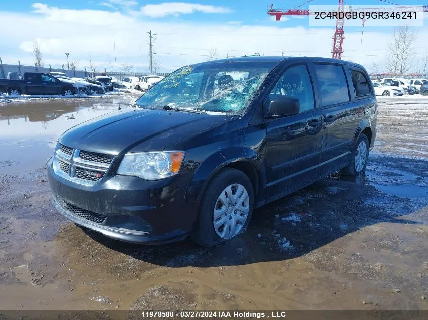 2C4RDGBG9GR346241 2016 Dodge Grand Caravan Se/Sxt