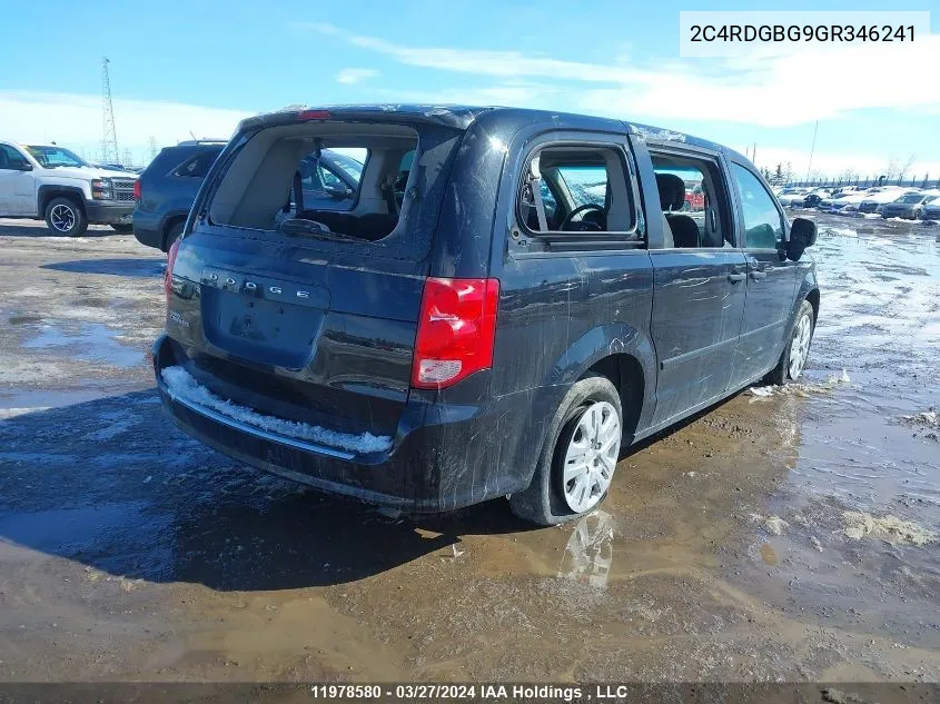 2C4RDGBG9GR346241 2016 Dodge Grand Caravan Se/Sxt