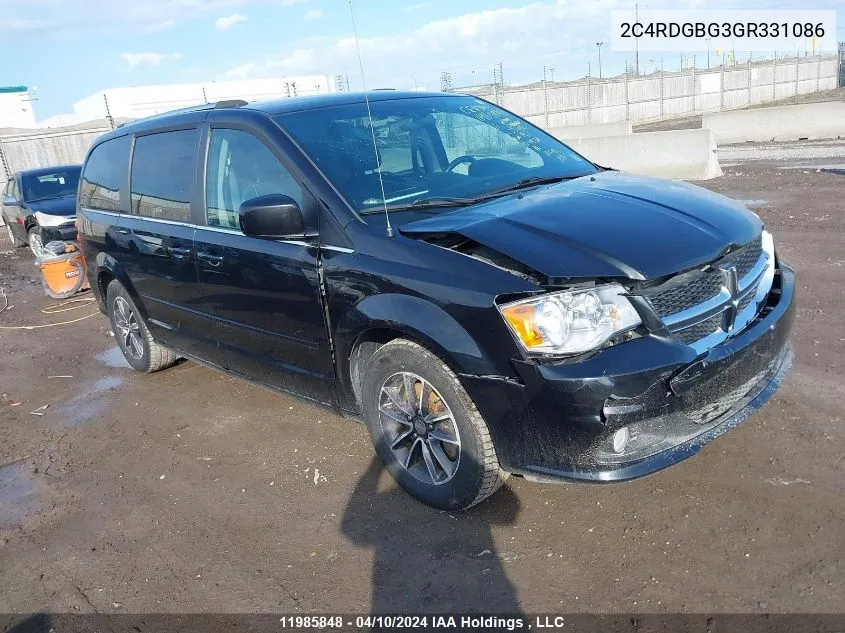 2C4RDGBG3GR331086 2016 Dodge Grand Caravan Se