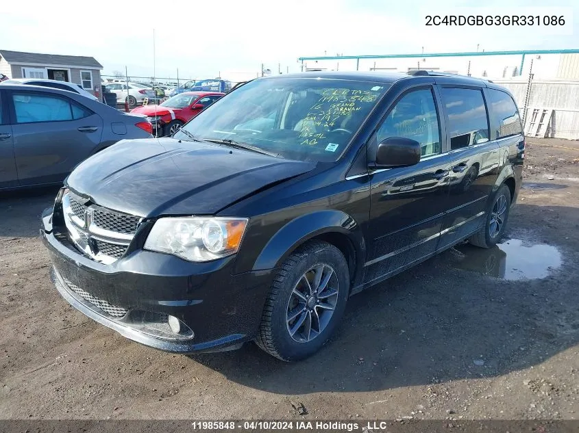 2016 Dodge Grand Caravan Se VIN: 2C4RDGBG3GR331086 Lot: 11985848