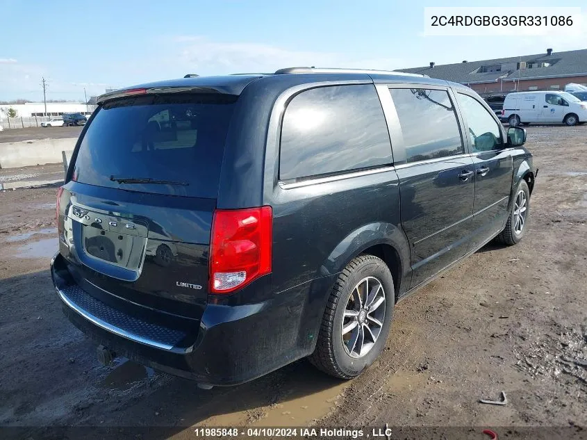 2C4RDGBG3GR331086 2016 Dodge Grand Caravan Se